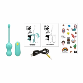 Віброяйце для точки G з пультом керування Romp Cello Light Teal, водонепроникне 6