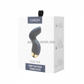 Вакуумный клиторальный стимулятор Svakom Pulse Pure Navy Blue, 5 режимов, 5 интенсивностей в каждом 6