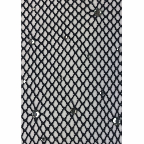 Колготки Leg Avenue Rhinestone micro net tights One size, чорні, дрібна сітка, стрази 0