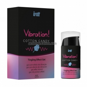 Рідкий вібратор Intt Vibration Cotton Candy, 15 мл дуже смачний, діє до 30 хв. 1