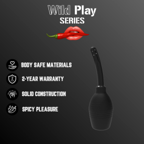 Анальный душ Erospace Wild Play Anal Douche C4, черный, 310 мл. 0