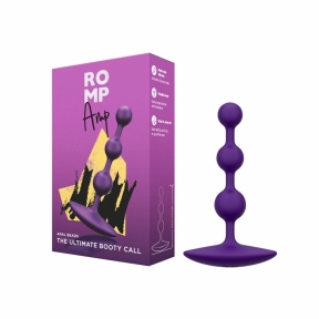Анальне намисто Romp Amp, фіолетове, силікон, макс. діаметр 2,6 см 5