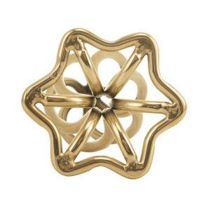 Анальна пробка LOCKINK SEVANDA Hollow Spiral Golden Metal Anal Plug - M size 5