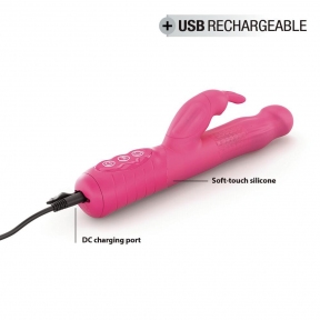 Вібратор-кролик Dorcel Baby Rabbit Magenta 2.0 з перловим масажем  обертовою головкою 2