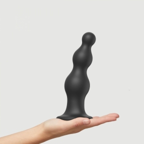 Фаллоимитатор Strap-On-Me Dildo Plug Beads, черный, XL 0