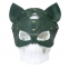 Премиум маска кошечки LoveCraft, натуральная кожа, зеленая 2