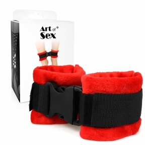 Поножи Art of Sex Ankle Cuffs - Soft Touch, красные 2