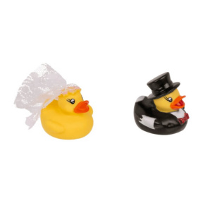 Набор свадебных уточек-пищавок Grajmy Razem Squeaking Ducks, жених и невеста, 6 см 3