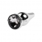 Анальна пробка «Silver anal plug Toyfa Metal with white round-shaped gem» 0
