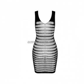 Бодістокінг-сукня з відкритими грудьми Passion BS092, чорна 0