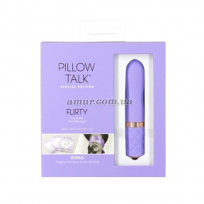 Роскошный вибратор Pillow Talk Flirty Purple Special Edition, Сваровски, повязка на глаза+игра 7