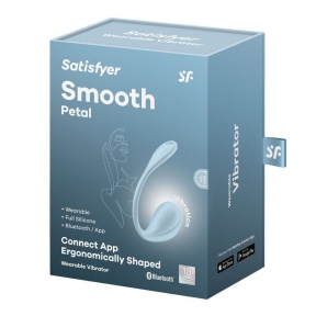 Смарт-віброяйце Satisfyer Smooth Petal Connect App, блакитне 8