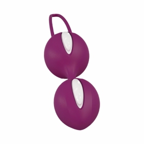 Вагинальные шарики Fun Factory SMARTBALLS DUO, бордово-белые, 2 шт, диаметр 3,2 и 3,6 см 2