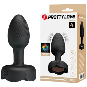 Анальная пробка Pretty Love Olman, с LED-подсветкой, 10 режимов вибрации 4