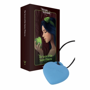Міні-вібратор «Серце» FairyGasm PleasureStone, синій, 9 режимів, на шнурку 5