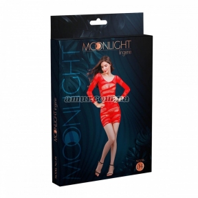 Напівпрозора сукня Moonlight Model 04 XS-L, червона 0