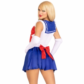 Еротичний костюм Сейлор Мун Leg Avenue Sexy Sailor, сукня, рукавички, бант 0