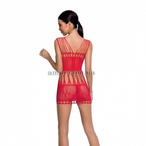 Бодистокинг — мини-платье с бабочками Passion BS090, красное 0