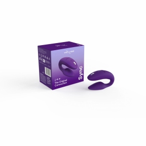 Смарт-вібратор для пар We-Vibe Sync 2, фіолетовий, 10 віброрежимів, пульт ДК 7
