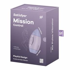 Вакуумний стимулятор з вібрацією Satisfyer Mission Control Violet, 2 незалежні двигуни 5