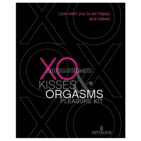 Подарочный набор Sensuva XO Kisses & Orgasms (бальзам для губ с феромонами и жидкий вибратор) 0