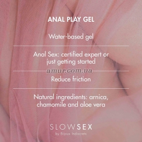 Анальная гель-смазка Bijoux Indiscrets Slow Sex Anal play gel, с ароматом кокоса 3