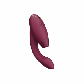 Подвійний вакуумний кліторальний стимулятор з вібрацією Womanizer Duo 2, бордовий 4