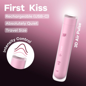 Вакуумный стимулятор Satisfyer First Kiss, технология 3D Air Pulse, 30 режимов 3
