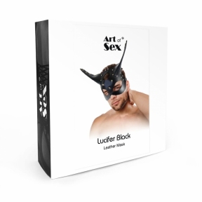 Кожаная маска Art of Sex - Lucifer 3