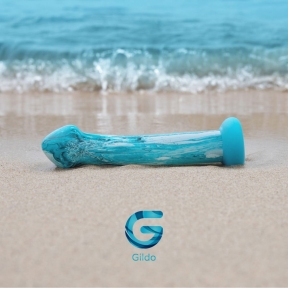 Скляний дилдо Gildo Ocean Ripple, об'ємна головка, ідеально для точки G 7