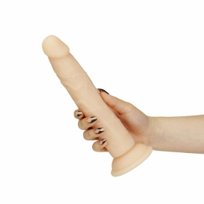 Фалоімітатор Naked Addiction - 9″ Silicone Dual Density Bendable Dildo Vanilla, віброкуля в подарунок 2