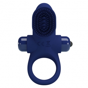 Ерекційне віброкільце «Pretty Love Vibro Penis Ring II», синє 0
