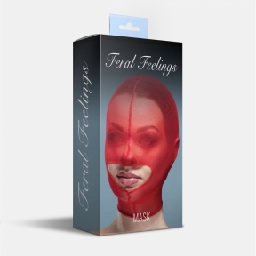 Маска сітка з відкритим ротом Feral Feelings - Hood Mask, червона 0 Маска сітка з відкритим ротом Feral Feelings - Hood Mask, червона 0