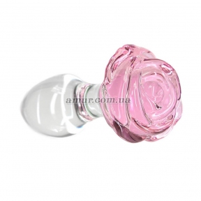 Стеклянная анальная пробка Pillow Talk - Rosy- Luxurious Glass 0