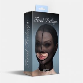 Маска сітка з відкритим ротом Feral Feelings - Hood Mask, чорна 0 Маска сітка з відкритим ротом Feral Feelings - Hood Mask, чорна 0