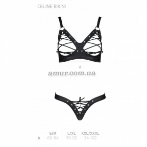 Комплект з екошкіри Celine Bikini 3