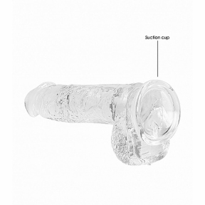 Фаллоимитатор «Realrock Dildo 6», 17 см, прозрачный 0