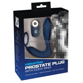 Вібростимулятор простати з кільцем «Vibrating Prostate Plug», 10 режимів вібрації 10