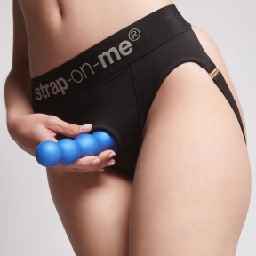 Фаллоимитатор Strap-On-Me Dildo Plug Balls, голубой, XL 4