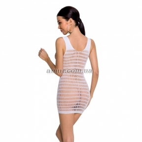 Бодистокинг-платье с открытой грудью Passion BS092, белое 0