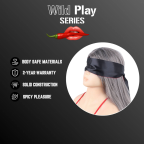 Маска Erospace Wild Play Satin Eye Mask C18, черный-малиновый 0