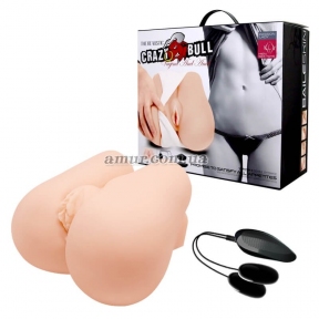 Мастурбатор вагина-анус с вибрацией «Crazy Bull Vagina and Anal» 1,7 кг 12