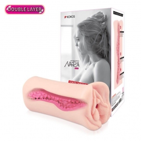  Мастурбатор-вагіна, двошаровий Kokos Nara Double Layer 4