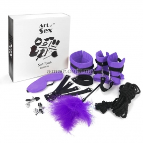 Набор БДСМ Art of Sex - Soft Touch BDSM Set, 9 предметов, фиолетовый 3