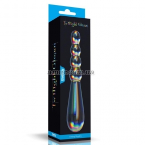 Стеклянный фаллоимитатор «Twilight Gleam Glass Dildo Rising Ripples», светится в темноте 4