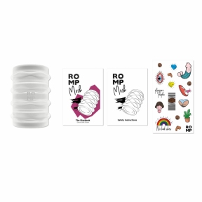Мягкий мастурбатор Romp Mosh Transparent, двусторонний, сквозной, для пар и минета 4