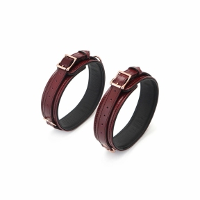 Фиксаторы для бедер Liebe Seele Wine Red Thigh Cuffs, натуральная кожа 2