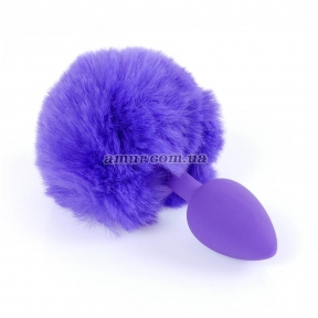 Анальна пробка «Jawellery Silikon Bunny Tail Purple» 0