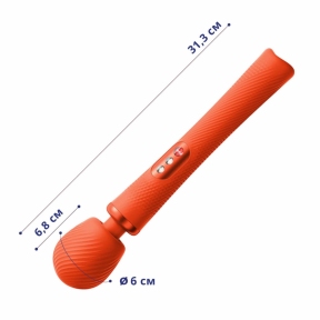 Вибромассажер Fun Factory VIM Vibrating Wand, оранжевый, супермощный и легкий, до 6 часов работы 0