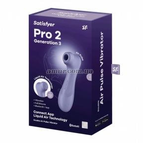 Вакуумный клиторальный стимулятор Satisfyer Pro 2 Generation 3 with Liquid Air Connect App Lilac 4